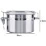 Yinpinxinmao Stainless Steel Airtight Canister Set, Food Storage Container for Kitchen Counter, Sugar, Coffee, Canister with Clear Acrylic Lid Locking Clamp S 4inch