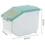 WOLFBUSH 10KG/22lb Rice Storage Container Airtight Food Container with Measuring Cup Sealed Cereal Grain Organizer with Wheels for Kitchen(About 50 Cup)