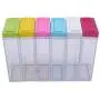 Transparente Gewürze Box Küche, 6-teiliges Set, Salz, Pfeffer, Kümmel, Gewürzsäulen, Küchen Gewürz Lagerung Behälter