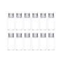 12Pcs Empty Refillable Clear Plastic Bottle -Portable Cosmetic Makeup Water Lotion Emulstion Face Cream Sample Storage Container Jar Pot With Screw-on Aluminum Lid size 20ml
