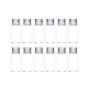 12Pcs Empty Refillable Clear Plastic Bottle -Portable Cosmetic Makeup Water Lotion Emulstion Face Cream Sample Storage Container Jar Pot With Screw-on Aluminum Lid size 20ml