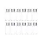 12er Set Leere Wiederbefüllbare Klare Plastikflasche - Tragbarer Kosmetik-Make-up-Wasser-Lotion-Emulsion-Gesichtskreismuschfabebehälter mit Schraubdeckel aus Aluminium 20ml