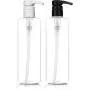 Bouteilles en plastique BAR5F avec distributeurs noirs et blancs, 473 ml | Étanchéité, Cylindre transparent vide, Réutilisable, Sans BPA pour shampooing, hydratant, crème pour le visage, savon liquide | Pack de 2 Bouteilles en plastique BAR5F avec distributeurs noirs et blancs, 473 ml | Étanchéité, Cylindre transparent vide, Réutilisable, Sans BPA pour shampooing, hydratant, crème pour le visage, savon liquide | Pack de 2