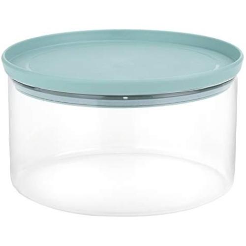 Brabantia Stackable Storage Jar with Lid, Glass Container, Box, Tub, Mint / Transparent, 110641