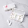 Portable Three Grid Small Pill Box Mini Travel Pill Storage Box Drug Dispensing Pillbox For Home,4
