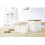 Swan SWKA17513WHTN Nordic Scandi Set of 3 Storage, Tea, Coffee, Sugar Canisters, Cotton White, Steel