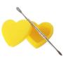 SZBS Silicone Container 17ml heart-shape Container For Dab Storage Jar Wax Concentrate Container Silicone Jar Dab Container With A Metal Rod (2)