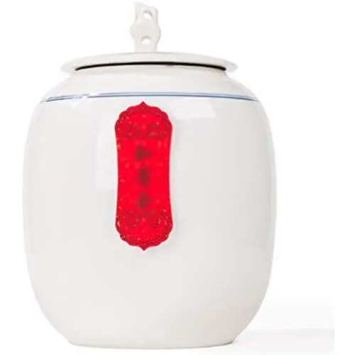 Pot en céramique Décoration d'intérieur pour stockage d'aliments, conserve, avec couvercle amovible, grand volume, pot décoratif pour cuisine (Couleur : Blanc, Taille : 2020 x 27,5 cm) Pot en céramique Décoration d'intérieur pour stockage d'aliments, conserve, avec couvercle amovible, grand volume, pot décoratif pour cuisine (Couleur : Blanc, Taille : 2020 x 27,5 cm)
