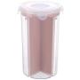 Compartment Food Storage Container Pp Clear Cereal Kitchen Organizer Airtight Rotating Lid Snacks Storage Box,13.5X23X11.5Cm1