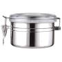 YUXITIA Stainless Steel Cafe Canister with Clear Arylic Lid & Locking Clamp