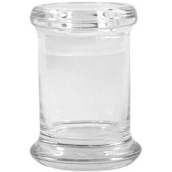 Clear Glass Herb Stash Jar with Lid 2.75 oz Blank from Smoke Promos