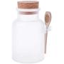XISAOK Scrub Salt Bottle Sealed Jar Wooden Spoon Soft CorkFrosted Seal Bottle 200ml