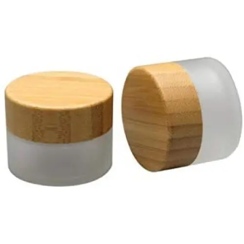 2Pcs 15ml/0.5oz Empty Refillable Frosted Glass Bottles Round Cream Jars Container Portable Travel Cosmetic Bottle Jars Pot with Bamboo Lid and Inner Liner for Samples Lip Balms Lotion Eyeshadow 2Pcs 15ml/0.5oz Empty Refillable Frosted Glass Bottles Round Cream Jars Container Portable Travel Cosmetic Bottle Jars Pot with Bamboo Lid and Inner Liner for Samples Lip Balms Lotion Eyeshadow