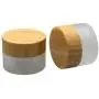 2Pcs 15ml/0.5oz Empty Refillable Frosted Glass Bottles Round Cream Jars Container Portable Travel Cosmetic Bottle Jars Pot with Bamboo Lid and Inner Liner for Samples Lip Balms Lotion Eyeshadow 2Pcs 15ml/0.5oz Empty Refillable Frosted Glass Bottles Round Cream Jars Container Portable Travel Cosmetic Bottle Jars Pot with Bamboo Lid and Inner Liner for Samples Lip Balms Lotion Eyeshadow