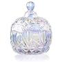 Glas-Biskuitbehälter, farbige Marmeladenbehälter, kandierte Früchte, Trockenfrüchte, Süßigkeitenbehälter, dekorativ, Hochzeit, Süßigkeiten, Selbstbedienungsbehälter, Lebensmittelbehälter, Kleine Krone, 14x10,5x6cm
