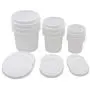 Superfos Vapor Lock HDPE Set of 3 sizes (Half-Pint, Pint, Quart) Containers and Lids Pack of 9