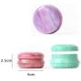 JKLcom Candy Tins Colorful Marble Metal Tin with Lid Empty Round Metal Storage Tin Cans Jars Containers Travel Storage Tins,for Candy Cookie Lip Balm DIY Candles Cosmetics Ointment,12 Pack