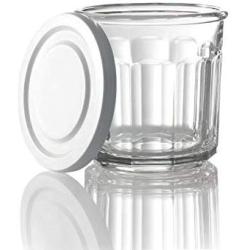 Home Décor Premium Luminarc Working Storage Jar/Dof Glass with White Lid 14-Ounce Set of 4 Storage