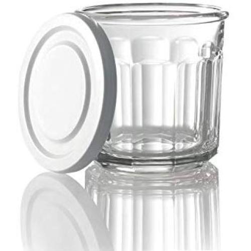 Home Décor Premium Luminarc Working Storage Jar/Dof Glass with White Lid 14-Ounce Set of 4 Storage