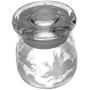 IncisoArt Hand Etched Vibe Storage Jar Sandblasted (Sand Carved) Glass Handmade USA Custom (Pigs Flying Over Clouds, 4.5 Ounce (133ml))