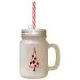 Étoile de Noël Style 6 Pots en Verre Froissés avec Pailles