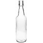 Viva Haushaltswaren 6 Glass Bottles 500 ml with Swing Tops for Self-Filling incl. A White Filling Funnel Diameter 9.5 cm