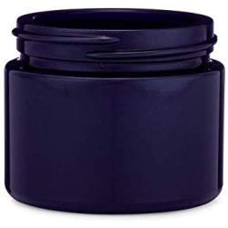 1.69 oz Black (Violet) Glass Straight Sided Jar Case 24 by Berlin Packaging