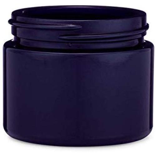 1.69 oz Black (Violet) Glass Straight Sided Jar Case 24 by Berlin Packaging