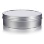 8 oz Metal Steel Tin Flat Container with Tight Sealed Twist Screwtop Cover (6 Pack)