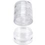 Beauticom 6 Pack(36 Pieces) 10G/10ML Empty Round Transparent Stackable Plastic Embellishment Bead Glitter Charm Craft Jars with Clear Lid