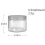 Silicook Clear Plastic Jar, Set of 3 - Round Shaped, Transparent, Food Storage Container, Kitchen & Household Organization for Dry goods, Pasta, Spices and More (XS)