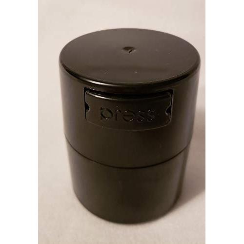 Stash Jar - Air Tight & Smell Proof Container (Black, 4 oz.)