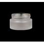 2PCS 10g Clear Glass Refillable Cosmetic Jars Empty Face Cream Lip Balm Storage Container Pot Bottle With White Lids (10g)