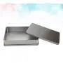 HEALLILY Metal Rectangular Empty Hinged Tins Box Containers Empty Tin Storage Container for Treats GiftsFavors and Crafts