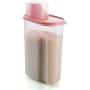 Kitchen Food Storage Jar Airtight Food Storage Kitchen Glass Jar Moisture-Proof Home Multi-Purpose Jam Bottle Cruet Storage Tank Plastic Transparent, Pink 2.5L