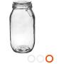Argon Tableware Glass Storage Jar with Airtight Clip Lid - 2 Litre - Clear Seal