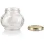 Klare 8 oz Runde Facett Glasbehälter mit Gold Metall Plastikdeckel (3er Set) Bleifrei, Luftdicht – Für Hochzeiten und Babypartys, etc.!