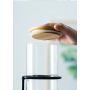 HOUSIYU Food Storage Container Sealed Container for Coffee Beans/Tea/Dried Fruit/Milk Tea/Coffee Shop/Product Display Glass Jar, 6010CM