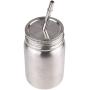 500Ml Stainless Steel Mason Jar Organizer Coffee Tea Storage Cup With Lid Straw Double Walled For Drinking,401 To 500Ml