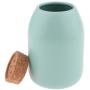 Kitchen Canister, Food Storage Container, Ceramic Pot Jar for Cereal Tea Sugar Serving - Light Green-M(Button Top)
