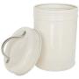 NIKKY HOME Metal Farmhouse Kitchen Canisters with Lids 3 Piece Set White