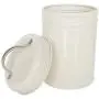 Ensemble de 3 Pots à Graines Métalliques Rustiques Style Ferme Blanc NIKKY HOME Ensemble de 3 Pots à Graines Métalliques Rustiques Style Ferme Blanc NIKKY HOME
