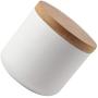 HMANE Ceramic Food Storage Jars, 8.8FL OZ/260ML Containers Sealed Canisters with Lid for Coffee Tea Spice and More - White S