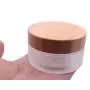 Glasbehälter für Kosmetikcreme, 100g/100ml/3.4oz, Auffüllbar, mit Bambuschüchen und Innenfolie für Reisen, DIY, Augen Make-up, ätherische Öle.