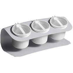 Nesee 3 Piece Kitchen Supplies Seasoning Box - Storage Container Condiment Jars - Cruet with Cover and Spoon