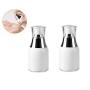 2Pcs 1oz White Plastic Airless Pump Vacuum Bottles-Empty Portable Cosmetic Makeup Storage Containers Pot Jar Lotion Pump Bottle Cosmetic Cream Toiletries Liquid Storage Containers(White)