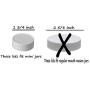 Mini Plastic Storage Lids - 1 3/4 inch -BPA Free- Made in the USA -LIDS ONLY (white, 12)