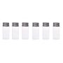 6Pcs Empty Refillable Clear Plastic Small Storage Container Bottle Jars with Aluminum Lid For Cosmetics Travel Essential Oils Powders Creams Ointments Grease and More(10ml/0.34oz)