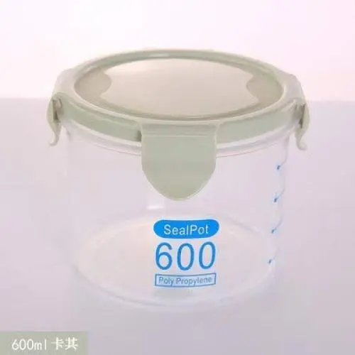 Kitchen Food Storage Jar Airtight Food Storage Kitchen with lid Sealed cans Plastic Snacks Grain Storage Box Storage jar Food Storage Tank Milk Powder cans , 1868-600 ml Green