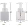 erioctry 250ml/8.4oz Refillable Empty Plastic Cream Lotion Dispenser Square Spray Pump Bottle Jars Makeup Cosmetic Bath Shower Shampoo Liquid Toiletries Containers (White)